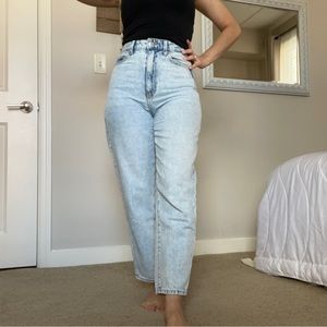H&M Loose Mom Jeans Ultra High Waist Ankle Length